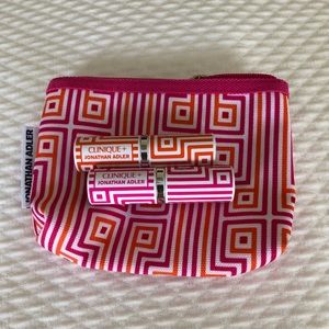 Clinique makeup bag and lipstick duo